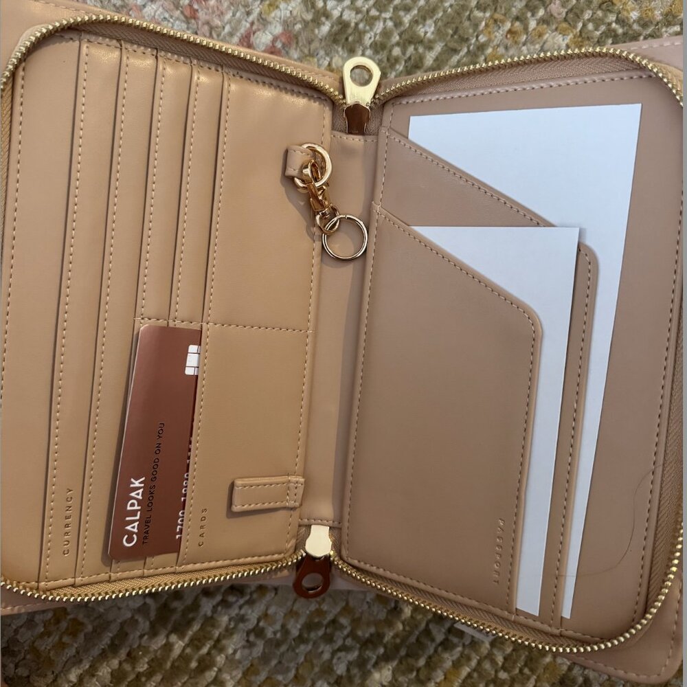 Calpak- The Croc Wallet-Sand NWT
